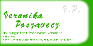 veronika poszavecz business card